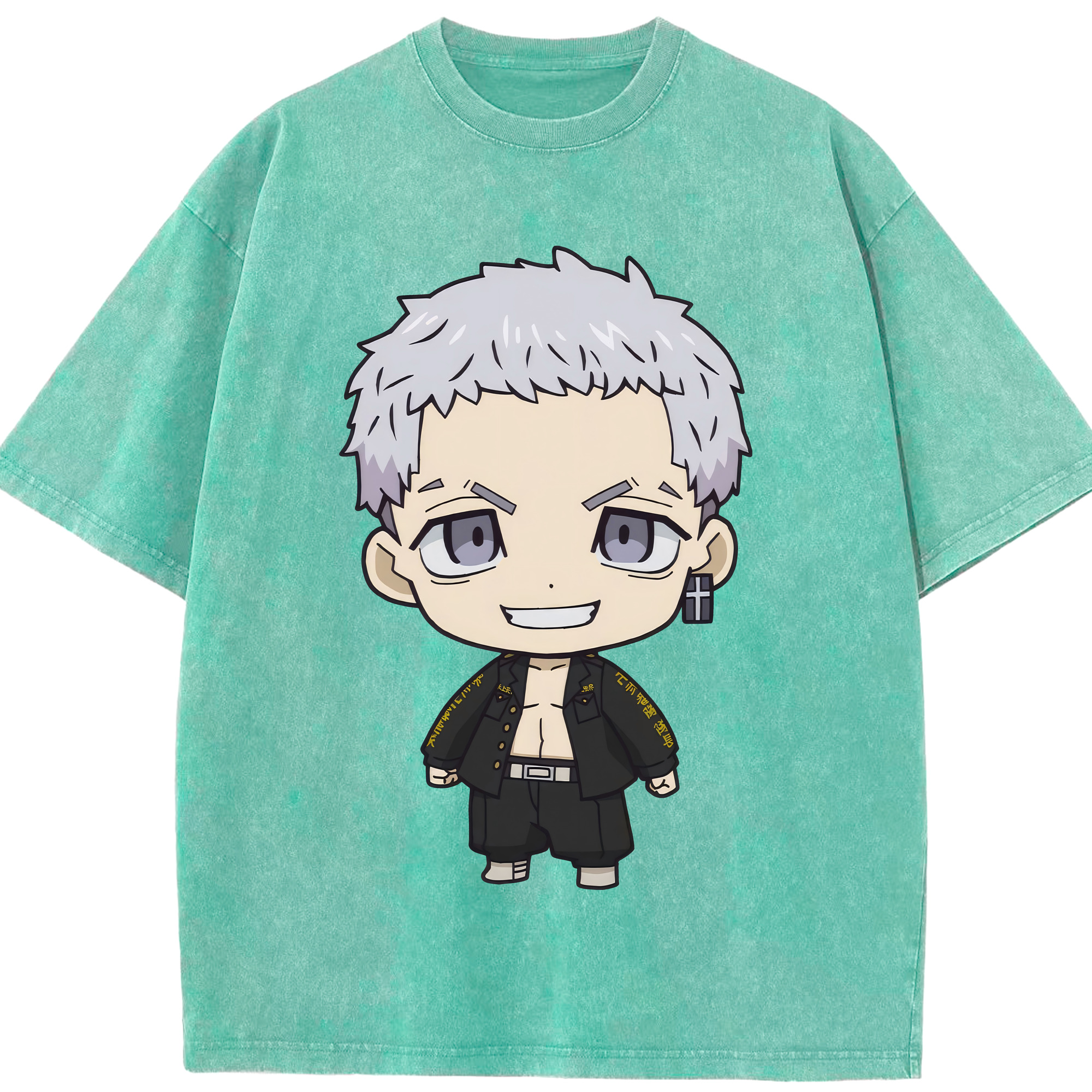 （画像用） 東京リベンジャーズ Tokyo Revengers 綿100% ヴィンテージ風 半袖Tシャツ（フロントプリント）
